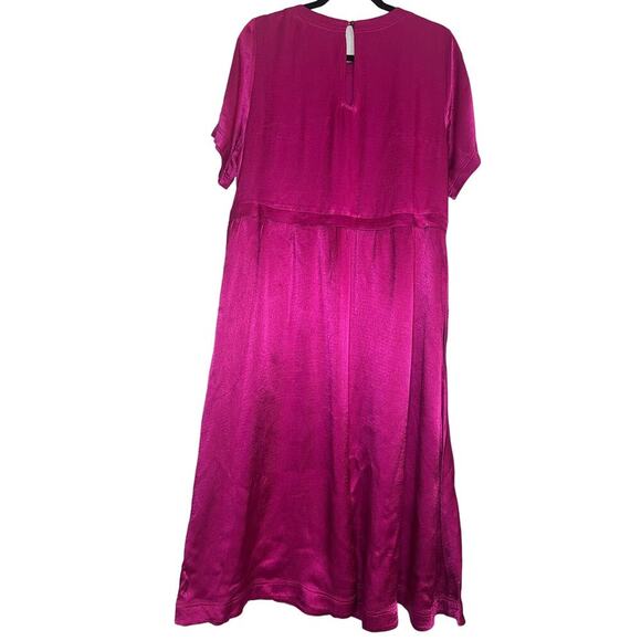 MAEVE by Anthropologie Jimena Midi Dress Short Sleeve Tunic Sz M Solid P… - Picture 4 of 12